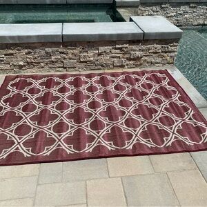Korhani 52" x 79” outdoor/indoor rug. UV treated to resist fading.